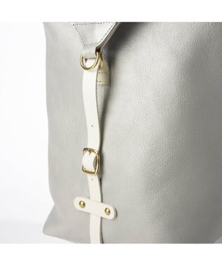 UNBILLION perche 姫路エアリーレザー2wayボストンバッグL シルバー