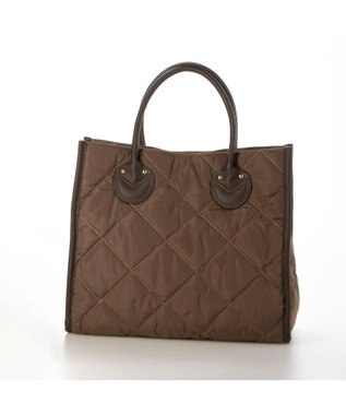 UNBILLION 【テレビ ドラマ着用アイテム】カシュカシュ cachecache / キルティングスクエアトートバッグM ブラウン