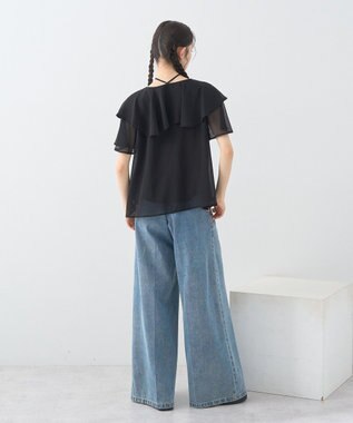 earth music&ecology サイドベルトデニムパンツ Light Indigo