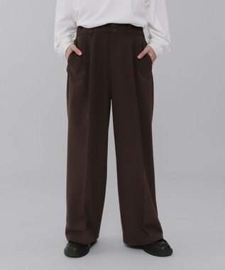 WEGO 【ユニセックス着用ITEM/SMLサイズ展開】バギースラックス ブラウン