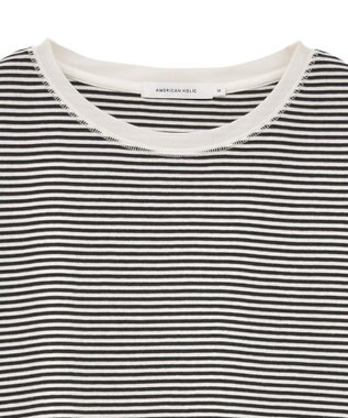 AMERICAN HOLIC 袖チュールレイヤードプルオーバー Border