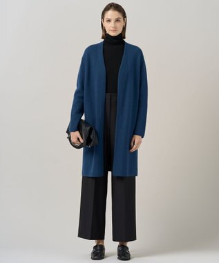 ICB L ミルドウール ロングカーディガン ブルーグレー系