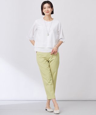 J.PRESS LADIES S 【洗える】トリコットジャージー カットソー ホワイト系