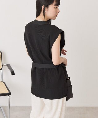 AMERICAN HOLIC 金ボタンニットジレ Black