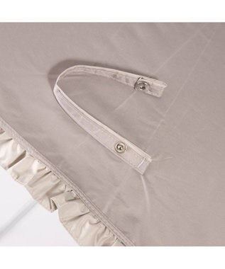 UNBILLION カシュネ cachenez / 【晴雨兼用】【日傘】 【UV カット率99.999.9％以上】PUバイカラーフリルトップレス折りたたみ傘 ダークベージュ