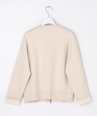 J.PRESS LADIES INTERLOCK ニット ブルゾン ベージュ系