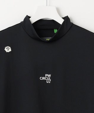 PW CIRCULUS 【MEN】【ストレッチ】ポケット モックネック シャツ ブラック