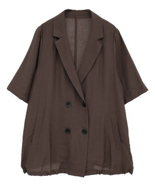 YECCA VECCA ハーフスリーブライトジャケット Brown