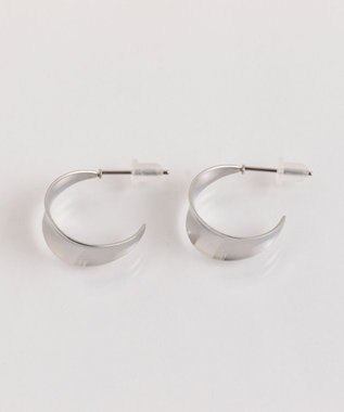Phoebe ≪WEB限定≫【金属アレルギー対応】エンフォルドフープピアス　シルバー/サージカルステンレス シルバー