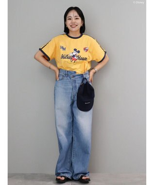 AMERICAN HOLIC ラインＴシャツ　Ｙｅｌｌｏｗ／Ｄｉｓｎｅｙ Yellow