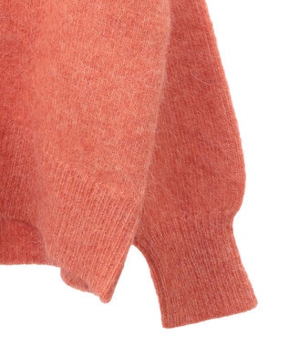 Green Parks 毛ふきシャギーＶネックカーディガン Orange