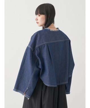 earth music&ecology スクエアデニムシャツ Indigo