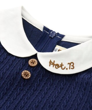 MIKI HOUSE HOT BISCUITS 【80-120cm】 襟付き チェック柄ワンピース 紺