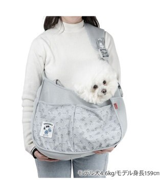 PET PARADISE スヌーピー ジョークール スリング キャリーバッグ Ｍ 小型犬 ライトグレー