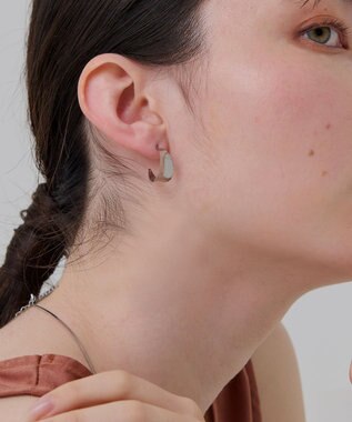 Phoebe ≪WEB限定≫【金属アレルギー対応】エンフォルドフープピアス　シルバー/サージカルステンレス シルバー
