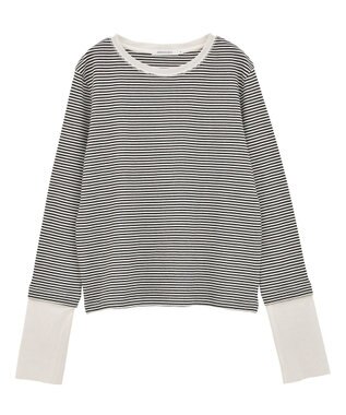 AMERICAN HOLIC 袖チュールレイヤードプルオーバー Border