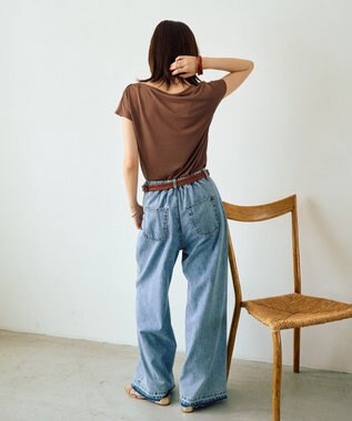 YECCA VECCA 【接触冷感】ドレープカットトップス Brown