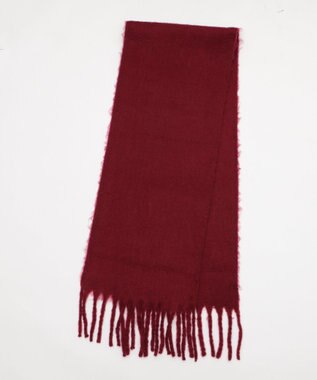 WEGO 【マフラー/ユニセックス着用】ワイドフリンジストール ワイン