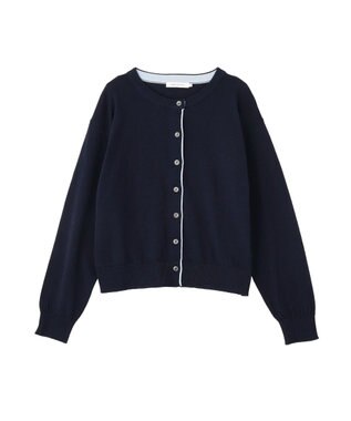 AMERICAN HOLIC 配色シアーカーディガン Navy