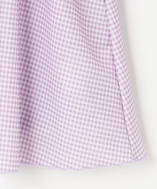 ANY KIDS ギンガムチェック×花柄セパレート水着 ラベンダーギンガム×花柄