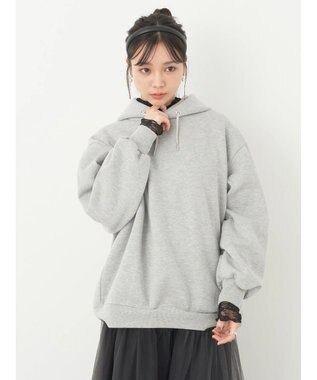 earth music&ecology 裏起毛パーカー Gray Mixture