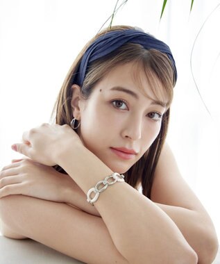 Tiaclasse ツイストデザインブレイドカチューシャ ネイビー(幅広タイプ）