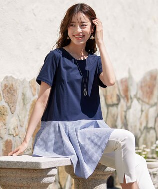 Tiaclasse 【安田美沙子さん着用・日本製】変形マーブルモチーフネックレス オフ×シルバー