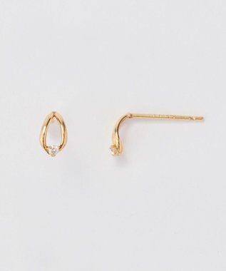 Phoebe 【K10】リーフダイヤモンドピアス　ゴールド ゴールド