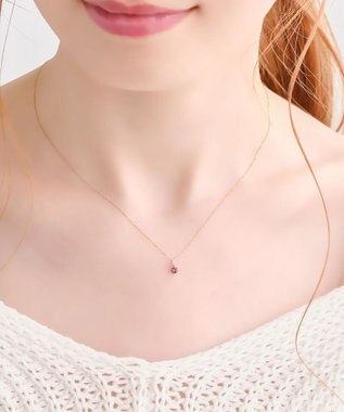 Phoebe 【K10】ジュエルラックネックレス　アメジスト/2月誕生石/天然石/全長:40cm/BOX＆ショッパーつき ゴールド