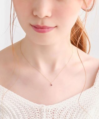 Phoebe 【K10】ジュエルラックネックレス　アメジスト/2月誕生石/天然石/全長:40cm/BOX＆ショッパーつき ゴールド