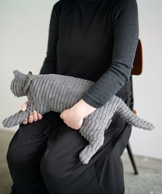 LOOM&SPOOL GRA綿毛布猫抱き枕