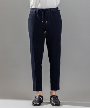 JOSEPH HOMME 新素材【通気性/ストレッチ】グリットタックジャージー / ドロスト付きテーパードパンツ PEGG CONVERTIBLE ネイビー系