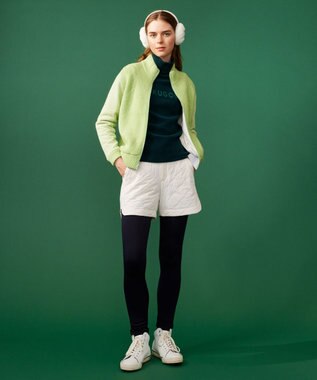 23区GOLF カラー豊富！【WOMEN】【吸湿発熱】グランサーモ モックネック カットソー ダークグリーン系