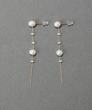 Phoebe 【金属アレルギー対応】パールドロップロングピアス　ゴールド ゴールド