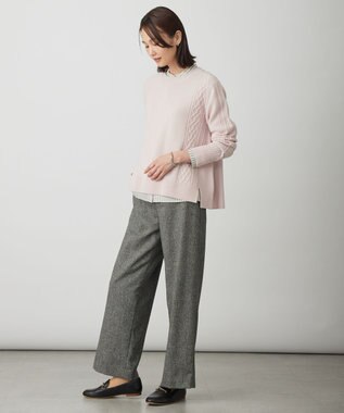 J.PRESS LADIES S ラメツイード セミワイド パンツ グレー系