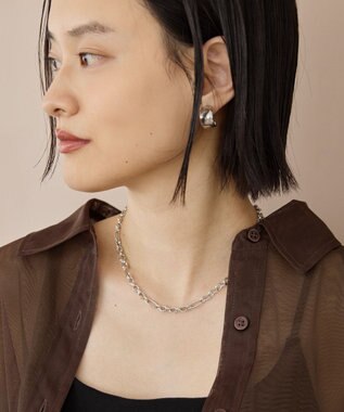 AMERICAN HOLIC ボリュームチェーンショートネックレス Silver