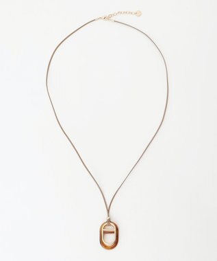 J.PRESS LADIES マーブルノーズ ネックレス ブラウン系