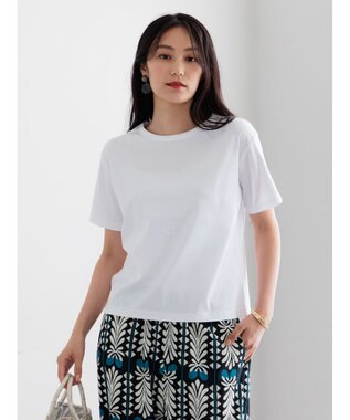 Te chichi ミニマルネックTシャツ オフホワイト