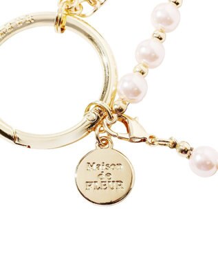 Maison de FLEUR キーリボンパール2Wayチャーム Light Pink