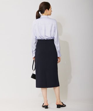 ICB 【洗える】 ルゼブフィブリルサテン シャツ ライラックグレー系