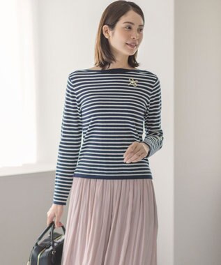 シルク混ニットロングＴシャツ