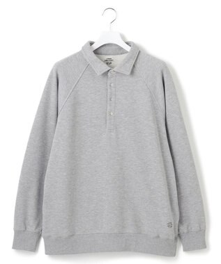 J.PRESS YORK STREET 【UNISEX】ラガータイプラグラン 裏毛トレーナー ライトグレー系