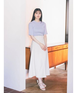 earth music&ecology ショルダーボタンリブニットプルオーバー Blue