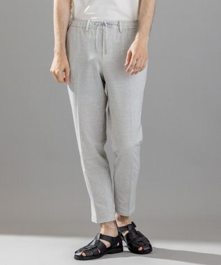 JOSEPH HOMME 新素材【通気性/ストレッチ】グリットタックジャージー / ドロスト付きテーパードパンツ PEGG CONVERTIBLE ライトグレー系