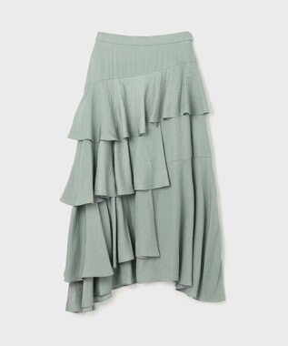 GRACE CONTINENTAL イレヘムサテンスカート グリーン