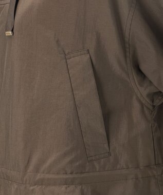 23区 【R(アール)】ナイロンライトワッシャー ペプラム ブルゾン ダークブラウン系