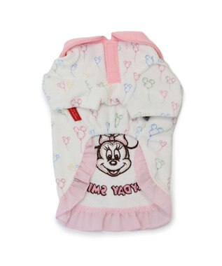 PET PARADISE ディズニー ミニーマウス サーモキープ Tシャツ 《風船柄》 小型犬 ホワイト×ピンク