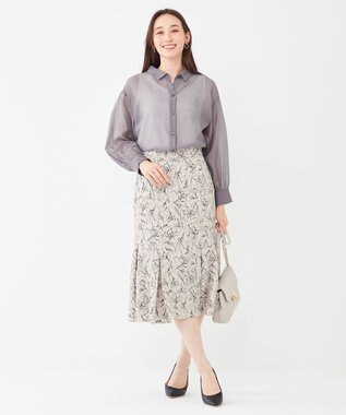 ANY SIS 【洗える】シアー シャツ ラベンダー