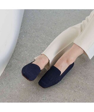 MODE ET JACOMO <MODE ET JACOMO>ニットローファー ネイビー