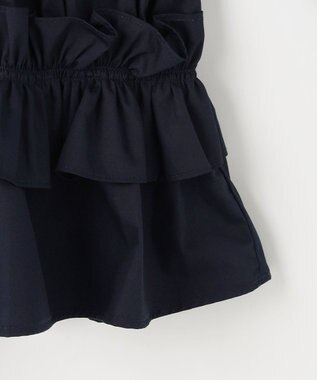 組曲 【先行予約】フリルシャツコンビ ロングTシャツ ネイビー系
